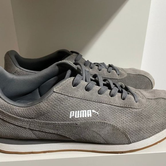 SOLD - Puma Turin Suede Men's Sneakers, Grey - Picture 3 of 5
